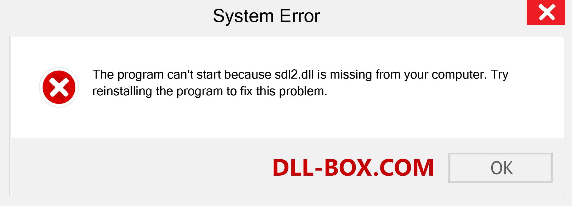 sdl2.dll file is missing?. Download for Windows 7, 8, 10 - Fix  sdl2 dll Missing Error on Windows, photos, images